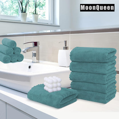 18 Pack 16 28 inches MOONQUEEN Premium Hand Towels - Quick Drying - Microfiber Coral Velvet Highly Absorbent Towels