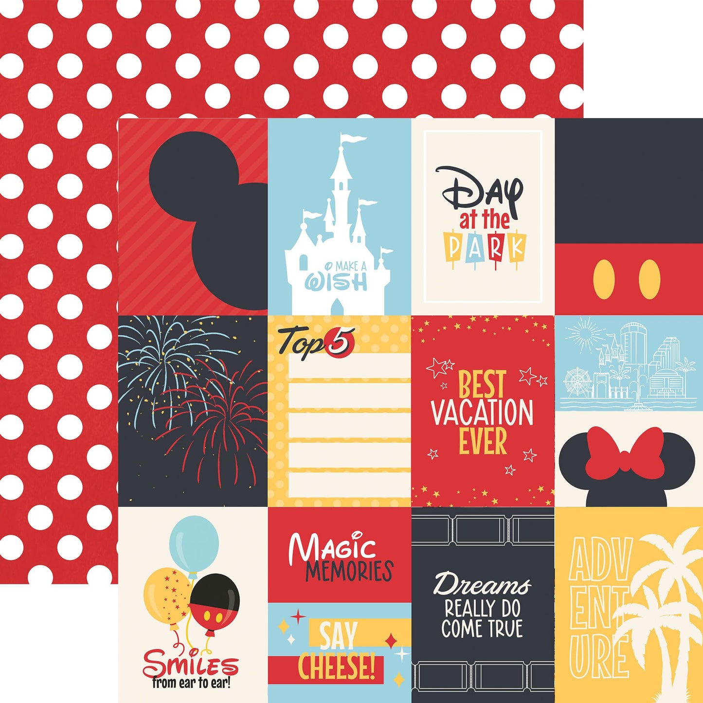 Paper House Productions 12" x 12" 9-Sheet Decorative Double Sided Paper Pack for Scrapbooking and Crafts - Magical Memories
