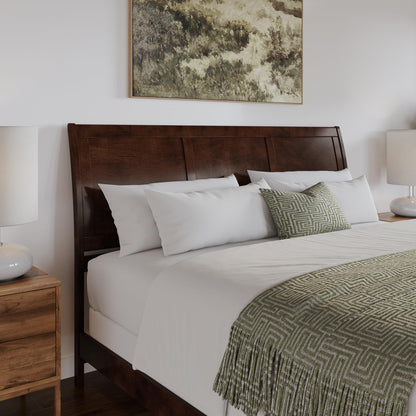 AFI, Portland King Foundation Bed with Matching Footboard, Walnut