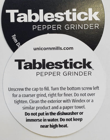 Tablestick Salt and Pepper Grinder Set