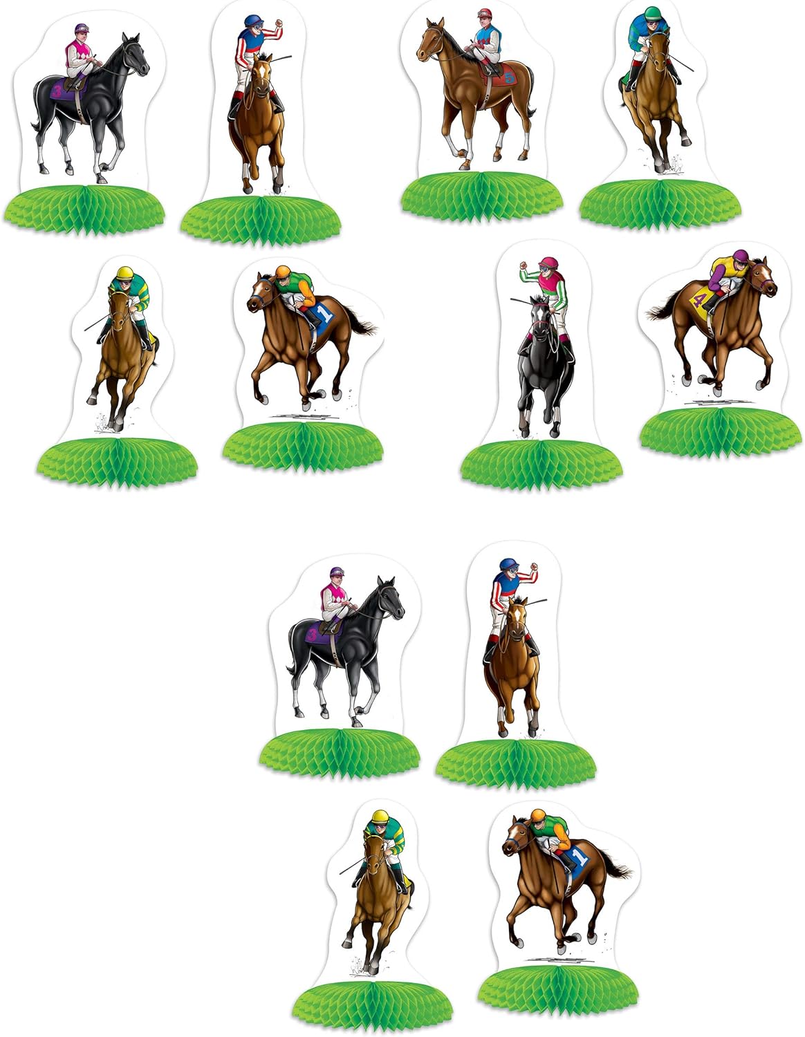 Horse Racing Mini Centerpieces, Pack of 3
