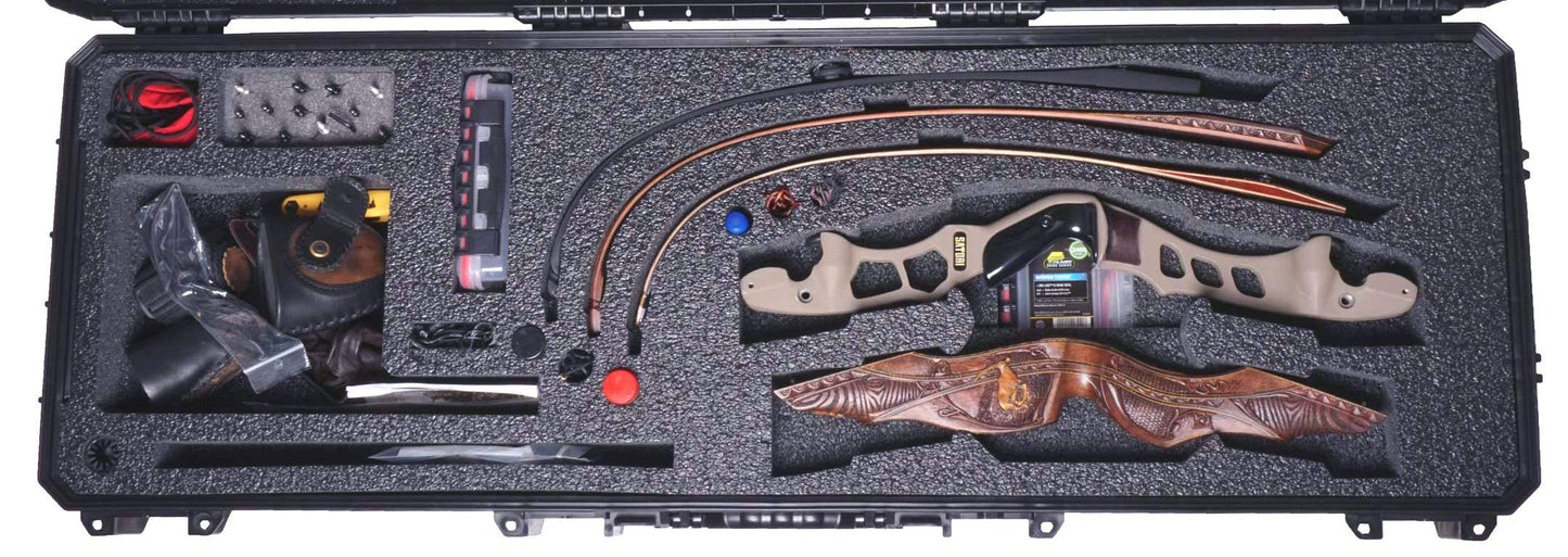 Case Club Waterproof Recurve Bow Case with Included Waterproof Accessory Box x2 (Recurve Bow)