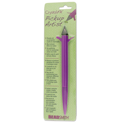 The Beadsmith Pickup Artist - CrystalFX - 6.5 inches - Waxed tip with 2 Positioning arms - Tool for Working with Crystals, Rhinestones, Seed Beads, Flat Back Stones, Diamond Painting & Nail Art