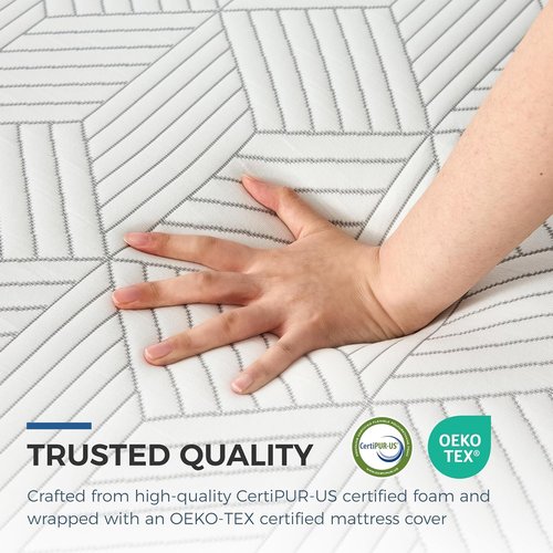 FATHOM Queen Mattress - 10 Inch Memory Foam for Back Pain Relief | Cool Sleep with Gel Foam, CertiPUR-US Certified