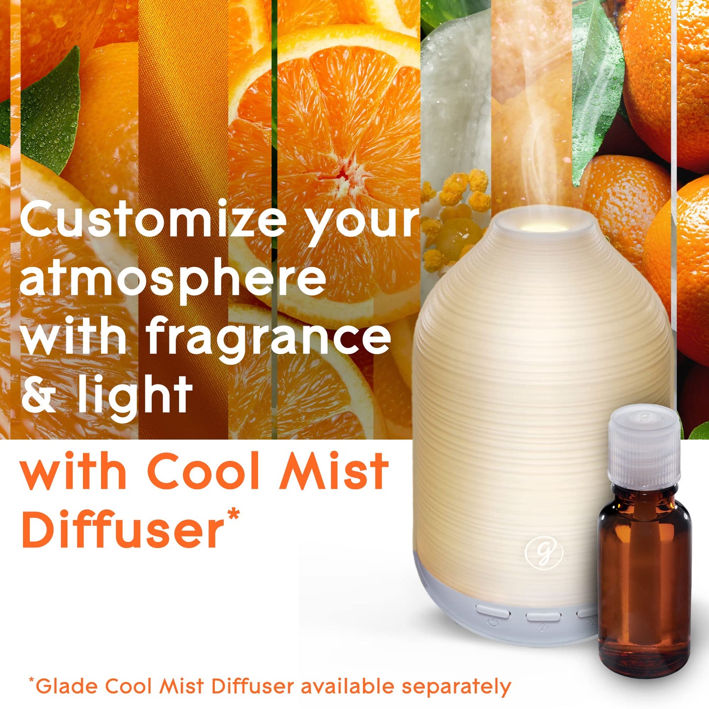 Glade Aromatherapy Diffuser & Essential Oil, Air Freshener for Home, Choose Calm Scent with Notes of Lavender & Sandalwood, 0.56 Fl Oz