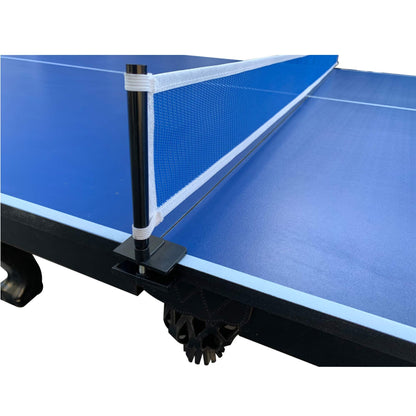 RACK Virgo Table Tennis Conversion Top for Billiard/Pool Table (Blue) – Full-Size 4-Piece Folding Ping Pong Table, Pool Table Tennis Top, Foldable Table Tennis Table