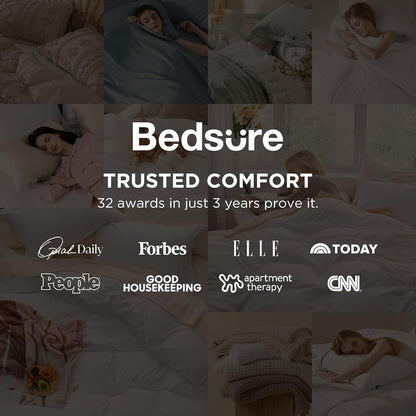 Bedsure Honey Ginger Duvet Cover - Twin XL Soft Prewashed Cotton Bedding Set with Zipper Closure & Pillow Sham