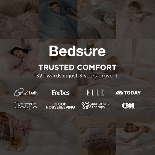 Bedsure Khaki Oversized Queen Duvet Cover Set - Ultra Soft Prewashed Cotton, 98x98 Inches with Zipper Closure & 2 Pillow Shams