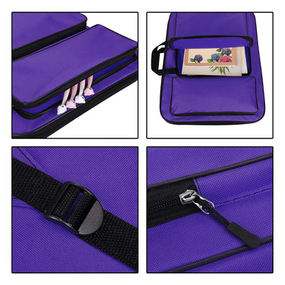 Art Portfolio Carry Case Bag Drawboard Tote Handheld Storage Portable Shoulder Lightweight Box for 8k Sketch Pad Artist Drawing Painting Supplies