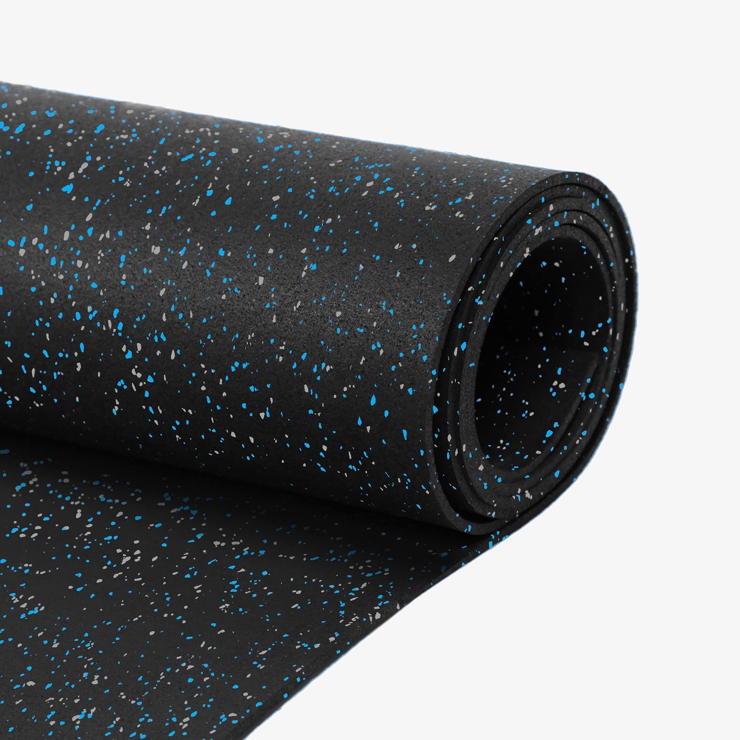 Flooring Inc 1/4" Tough Rubber Flooring Roll | Flexible Recycled Rubber Gym Floor Mats for Home Gym | Heavy Duty Rubber Mat for Home Gyms, Sheds, Horse Stall Mat or Trailer | 4’x10’ | Blue/Gray