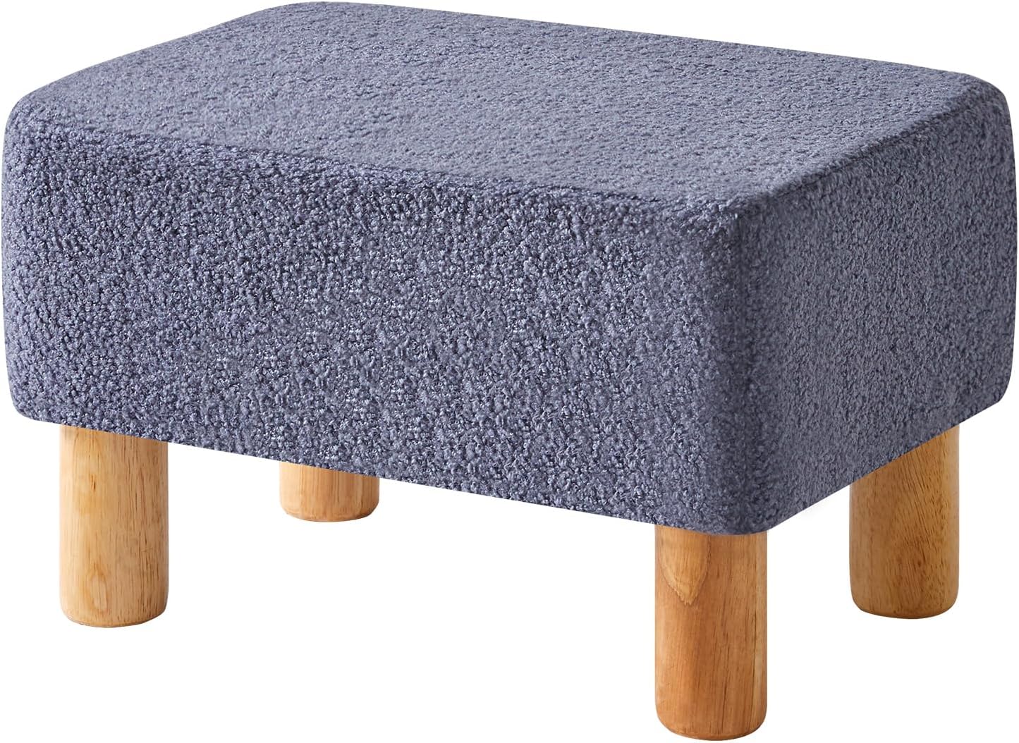15.74" D11.41" W9.84" UHBD030BU YMYNY Ottoman, Modern Footrest with Soft Padded Seat, Foot Stool with Wood Legs, Small