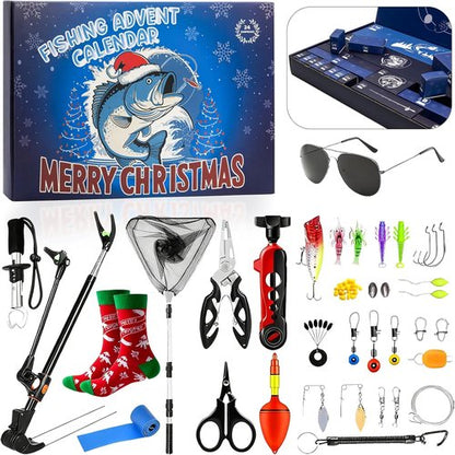 Fishing Advent Calendar 2025 - 24-Day Countdown with Surprise Gifts for Fishing Enthusiasts