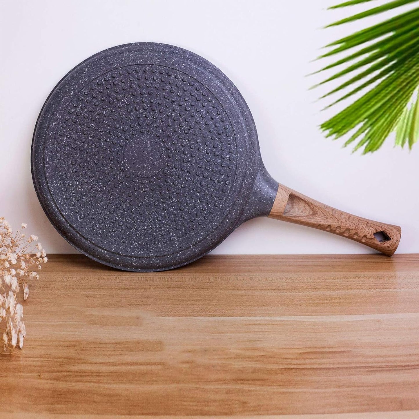 Crepe Pan 9.5-Inch, Nonstick Frying Pan with Detachable Handle, All Stove Compatible