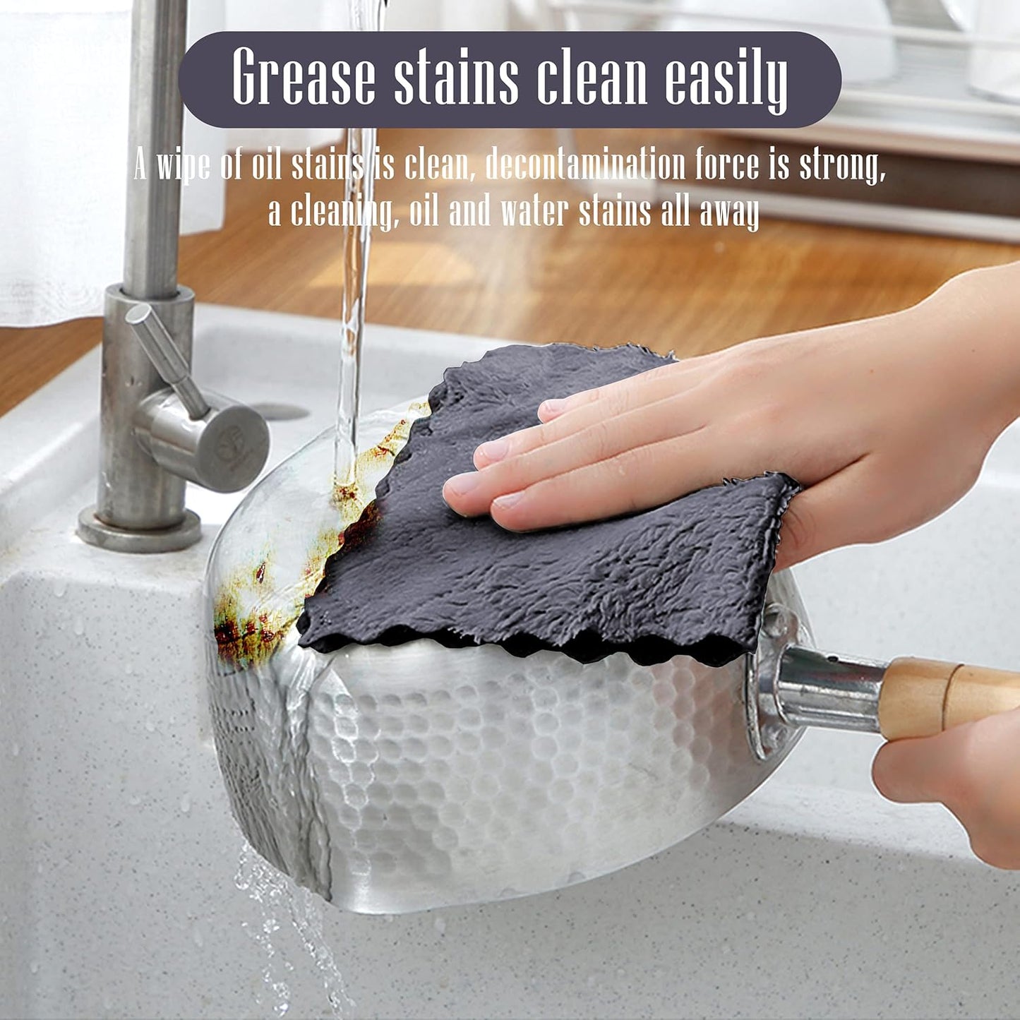 24 Pack 10 10 Inch Sunny zzzZZ Kitchen Dishcloths - Does Not Shed Fluff - Reusable Dish Towels, Dish Cloths, Super