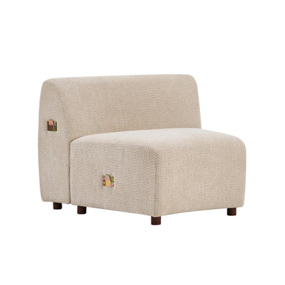 Merax 100.7" Curved Cloud Sectional Sofa Set, 5-Seat Modern Boucle Couch with Wooden Frame, Comfy Curved Cloud Couch for Living Room, Cozy Leisure Upholstered Couches, Easy Assembly, Beige