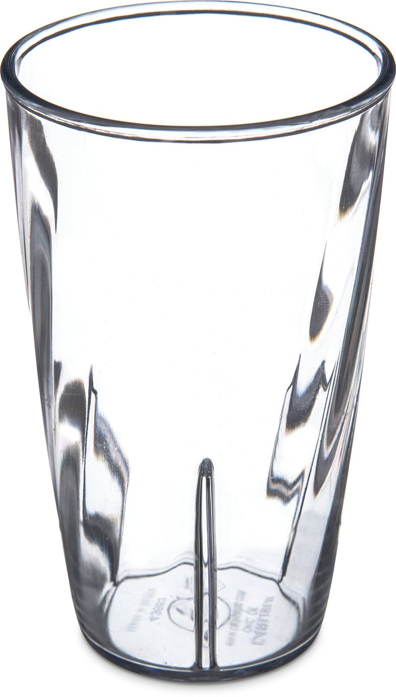 Carlisle FoodService Products Swirl Tumbler, Plastic Cup for Water and Cold Drinks, 8 Oz, 36 Count, Clear