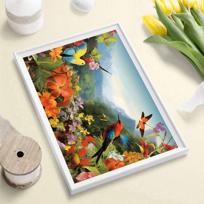 DOTSOPS Diamond Painting Kits Art Adults Painting Kit Crafts DIY 5D Diamond Art Packs Kits Full for Adults Beginner Home Wall Decoration Gift 11.8x15.7 Inches (6 Pack Flowers Bird)
