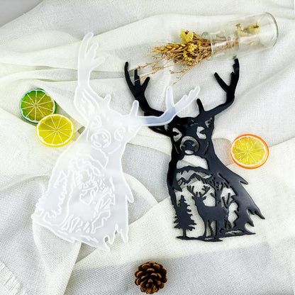 Deer Head Wall Hanging Resin Silicone Mold, Deer Epoxy Casting Mold for Wall Hanging Mount Home Office Decoration, DIY Crafts Door Wall Art Party Decoration