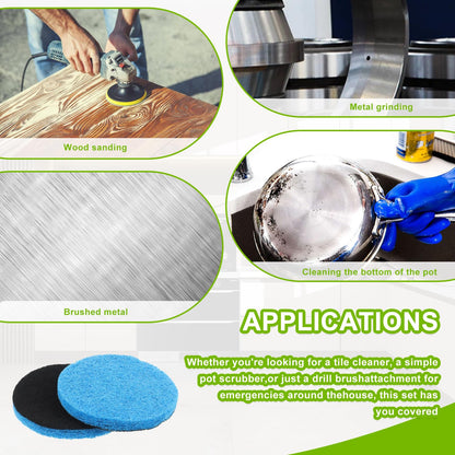 EPLZON 16pcs Microfibre Pads Power Scrubber Pads Set Electric Scrubber Replacement Scouring Pads fit for Dremel Versa Scouring Pads,Blue
