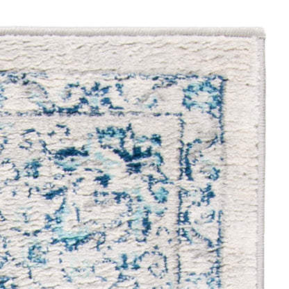 SAFAVIEH Brentwood Collection X-Large Area Rug - 11' x 15', Light Grey & Blue, Oriental Floral Scroll Design, Non-Shedding & Easy Care, Ideal for High Traffic Areas in Living Room, Bedroom (BNT854G)