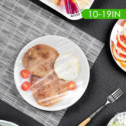 Plastic Bowl Covers Xl - 100 Count - Plastic Bowl Covers Elastic Reusable - Covers 10-19 Inch Bowls/Plate,Large Bowl Cover, Multi-Purpose Kitchen Outdoor Must-Have