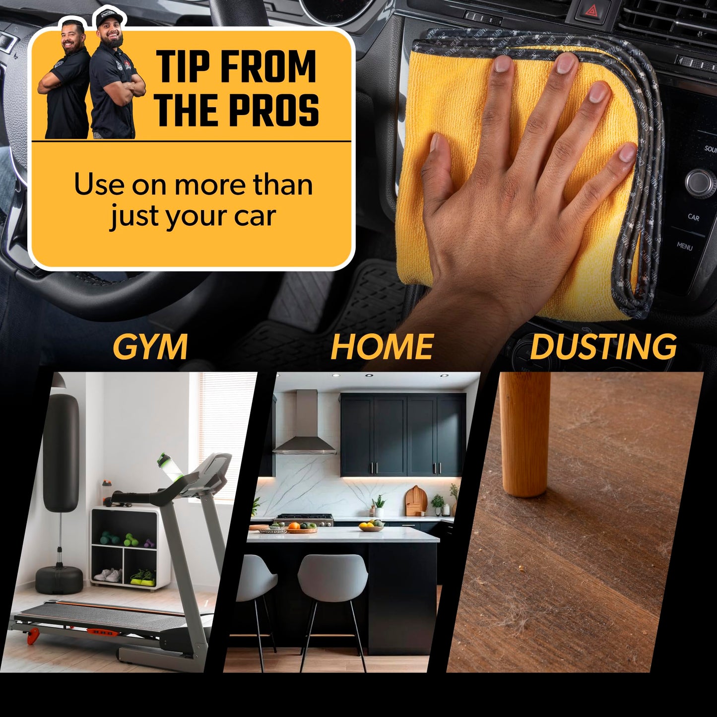 Chemical Guys Professional Grade Premium Microfiber Towels for Cars, Gold, 16" x 16", Ultra-Soft and Scratch-Free Car Detailing Cloths for Trucks, Motorcycles, and More - 12 Pack