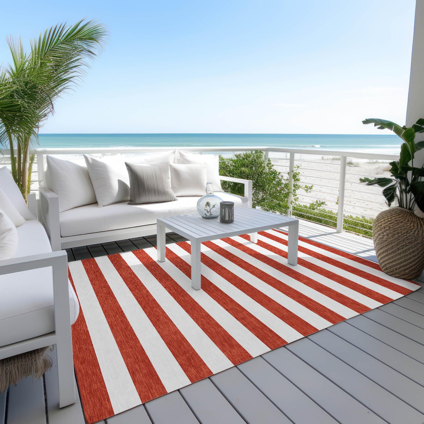 Addison Rugs Chantille ACN528 Red 9' x 12 Indoor Outdoor Area Rug, Stain Resistant, Machine Washable, Non Shedding, Bedroom, Living Room, Dining Room, Kitchen Rug