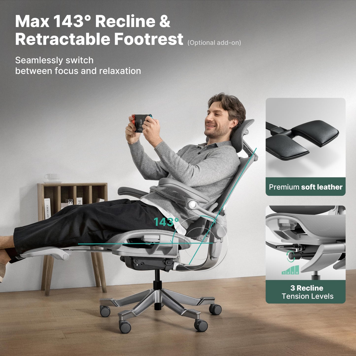 HINOMI H2 Pro Premium Ergonomic Office Chair - Comfy Home Office Desk Computer Chair with Adjustable Back Support, Swivel Wheels, Flip-up Arms, Comfortable Mesh Seat for Desk Work (Green)