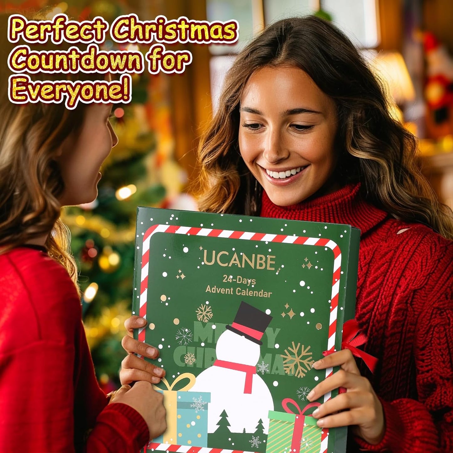 UCANBE Makeup Advent Calendar 2025 - 24-Piece Holiday Gift Set for Women & Teens | Beauty Surprises