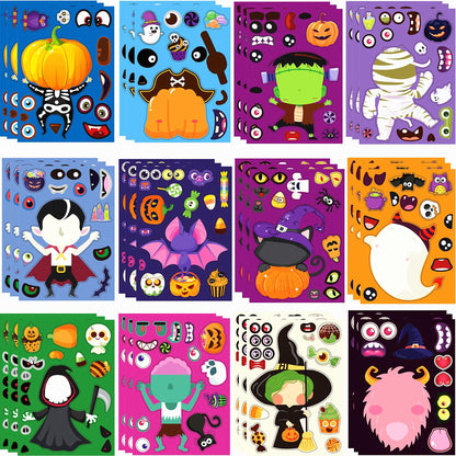 Halloween Stickers, Halloween Crafts Make Your Own DIY Stickers for Games Gifts Party Favors Supplies