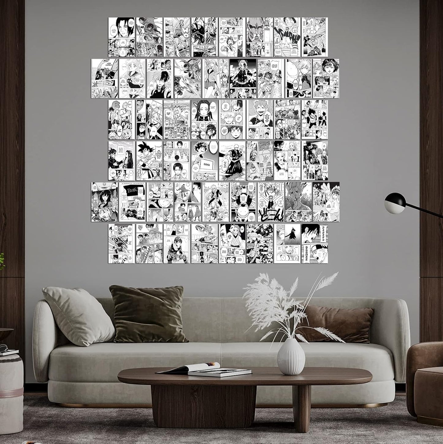 WOONKIT Anime Posters Pack - 50PCS 4X6 INCH MHA Anime Wall Collage Kit for Bedroom and Dorm Decor