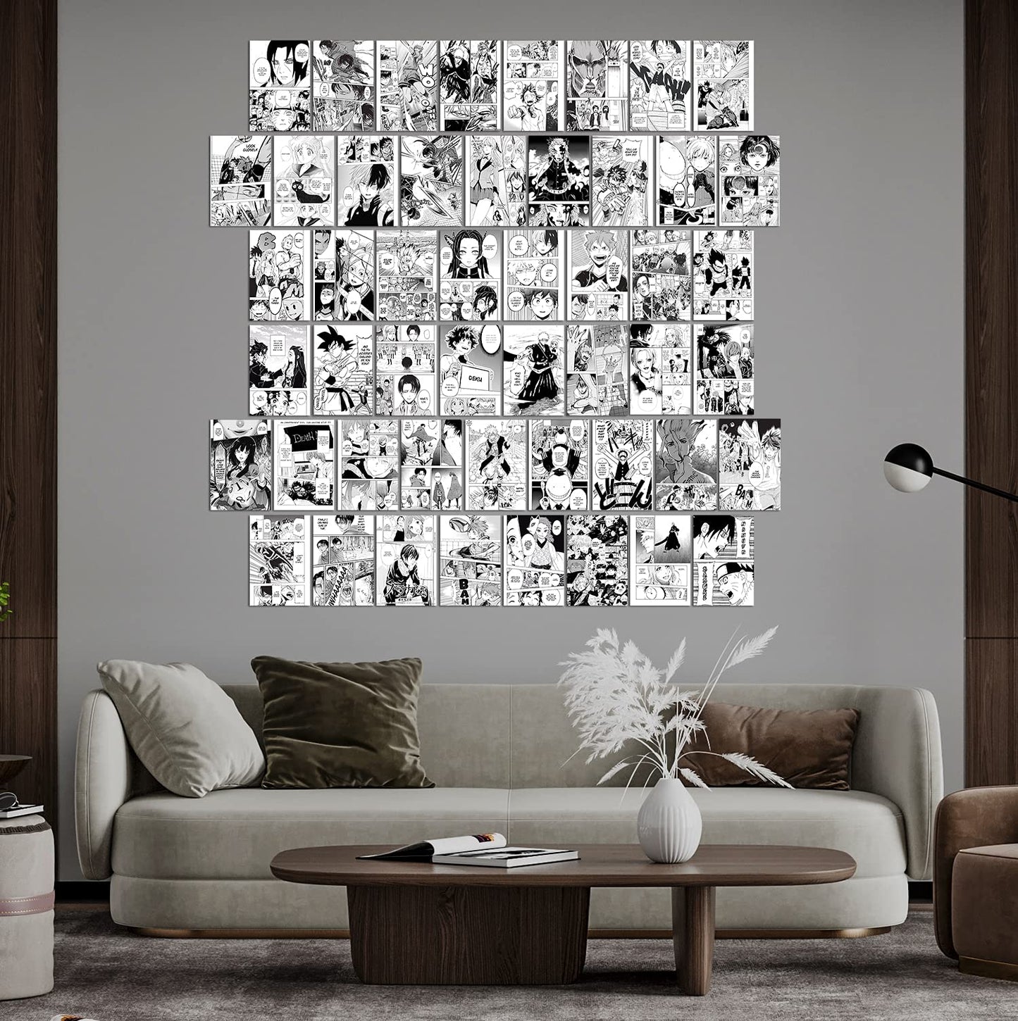WOONKIT Anime Posters Pack - 50PCS 4X6 INCH MHA Anime Wall Collage Kit for Bedroom Wall, Dorm Decor, Teen Room Aesthetic