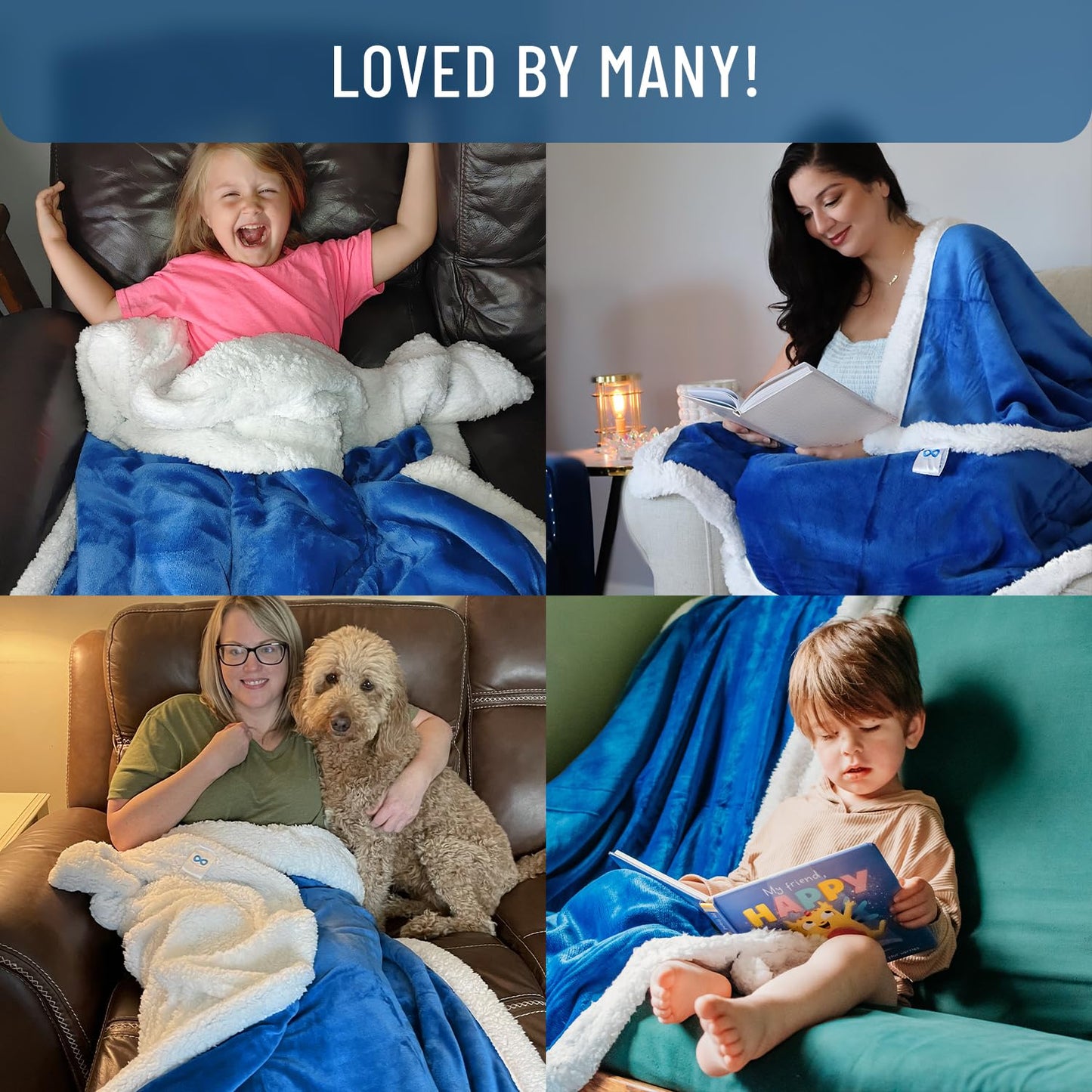 Everlasting Comfort Furry Sherpa Throw Blanket - Soft, Fluffy, Fuzzy, Plush, Thick, Minky Throws