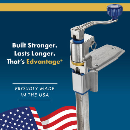 EDLUND #1 Edvantage Manual Can Opener – Improved Commercial Can Opener with Reinforced Gear, 4-Sided Blade, Easy to Maintain, and Made in USA