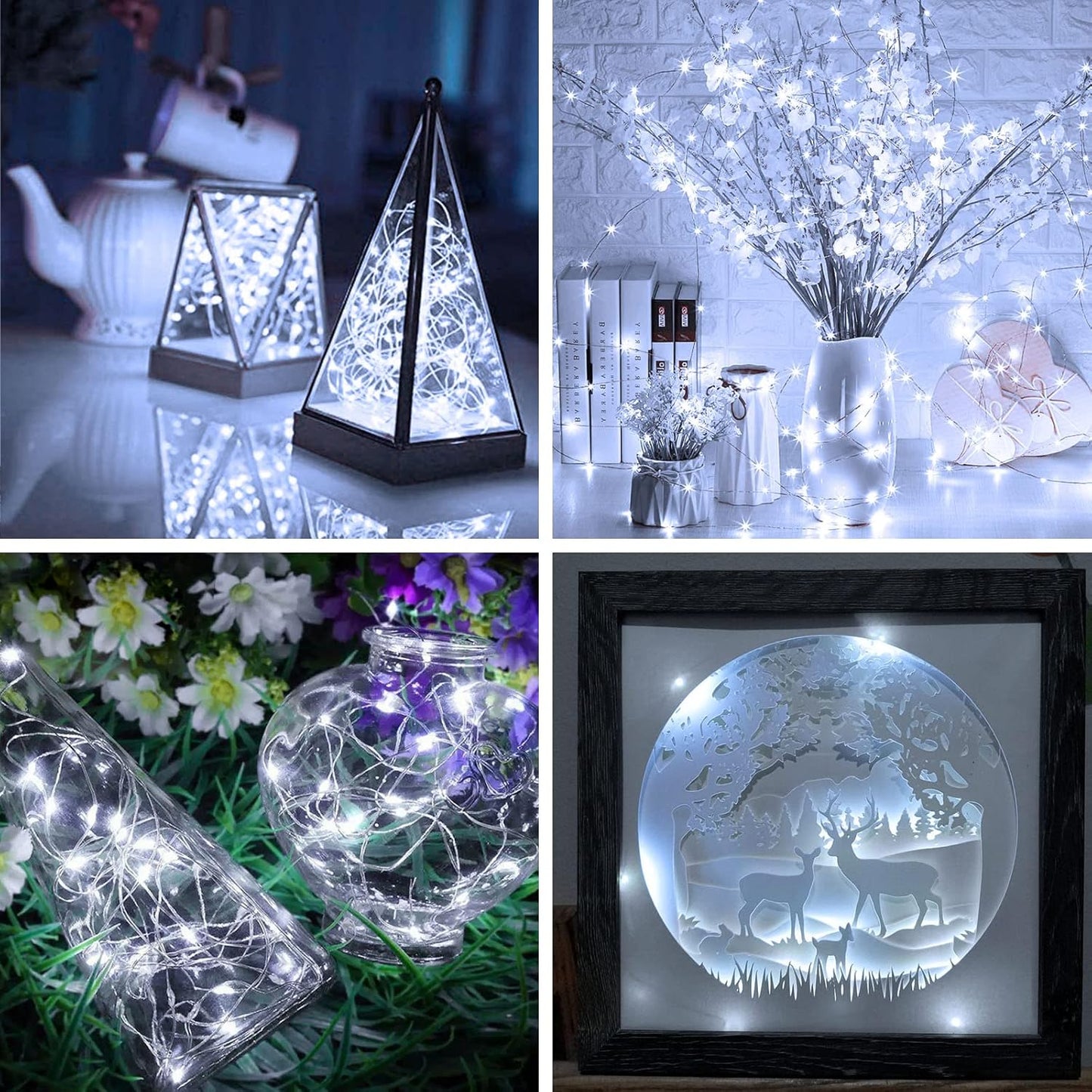 16 Pack IP68 7ft Olafus Fairy Lights Battery Operated, Waterproof Mini String Light, Small LED Bottle Light for Wedding