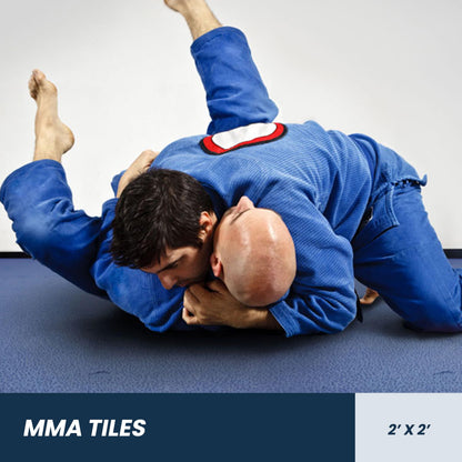 FlooringInc's 1" Thick Foam Tiles, 2'x2' Interlocking Tiles, Ideal Yoga Mat, Gymnastics, Workout Mat for MMA and Jiu Jitsu Training, Reversible Red/Blue, 20 Pack (80 Sq/Ft)
