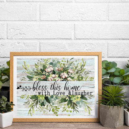 TUTUMAY21 DIY 5D Diamond Art Kits Painting for Adults Family Bless This Home Farmhouse Religious Inspirational Sayings Rustic Blessed Signs for Decor 12x16 inch