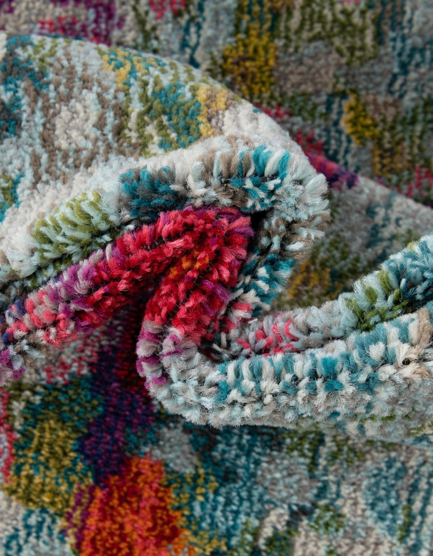 Unique Loom Chromatic Collection Area Rug - Champagne (10' x 14' 1" Rectangle Multi/Blue)