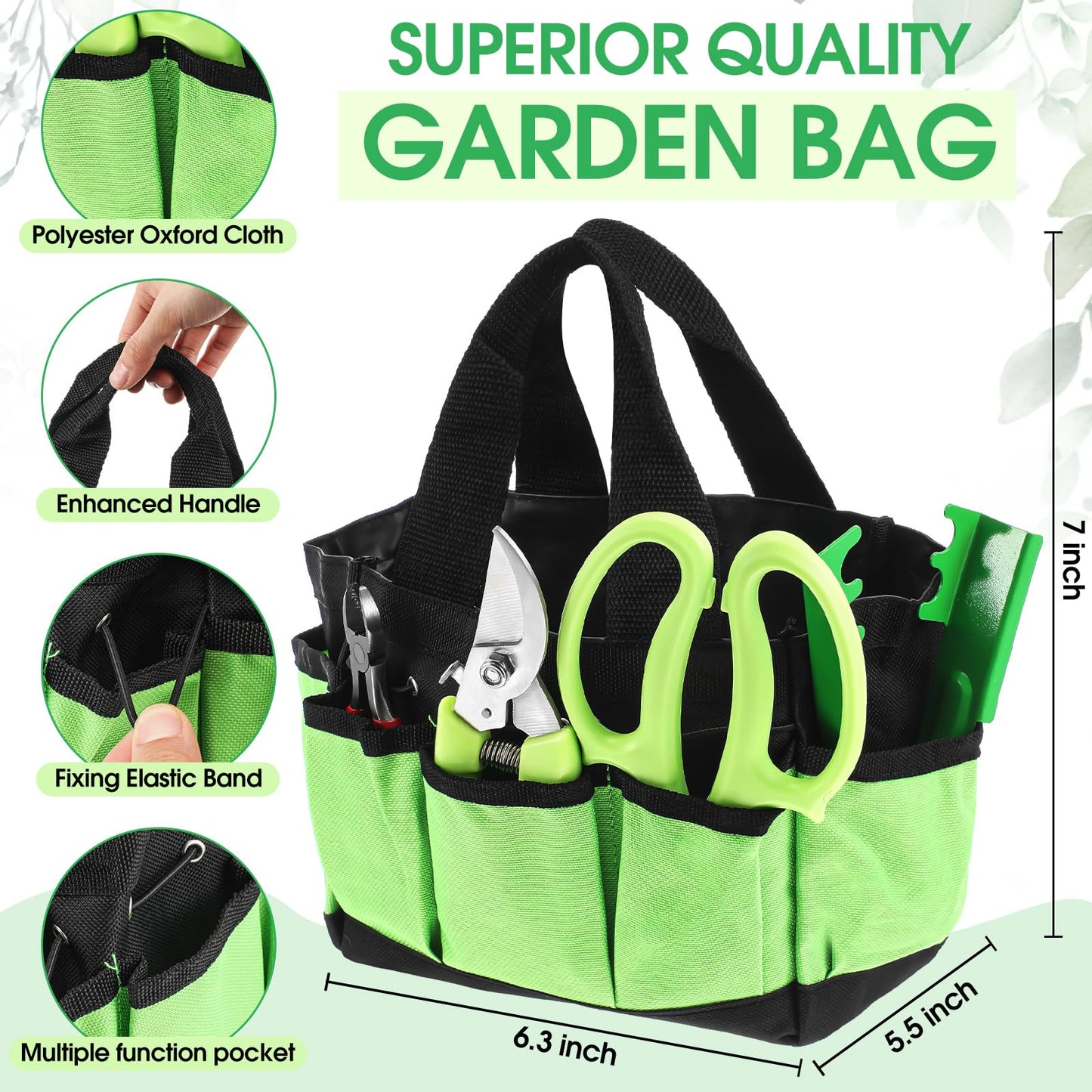 207 Pcs Flower Arrangement Supplies Florist Garden Tool Gift Kit for Women Include Green Tool Bag Thorn Remover Rose Stripper Outdoor Hand Tools Stem Pruning Shear Gloves Stem Wire Etc Wedding DIY Kit