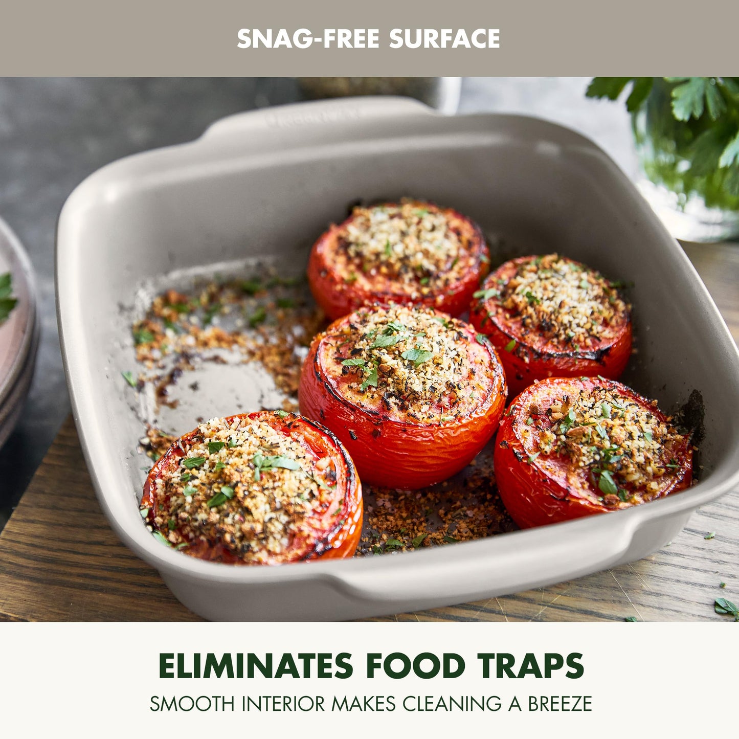 GreenPan Premiere Ovenware Healthy Ceramic Nonstick 4 Piece Bakeware Set, PFAS-Free, Rectangular, Square, Quarter, Half Sheet Baking Pans, Warp-Free, Oven & Broiler Safe 600F, Dishwasher Safe, Taupe