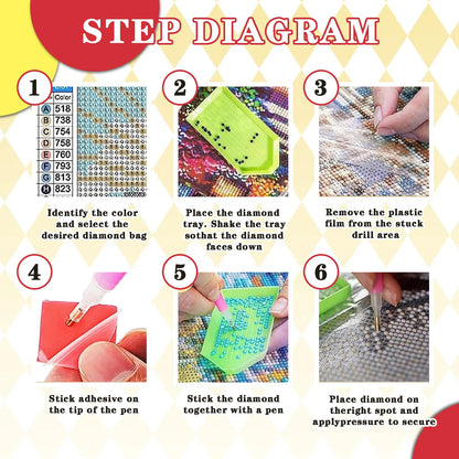 Leatrice Fall Diamond Painting Kits for Adults 5D Diamond Art Kits Gem Dots Paintings Full Drill Beginners Women DIY for Home Wall Decor 11.8x15.7 Inches Landscape 6 Pack