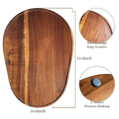 Acacia Wood Mixer Slider Mat for Kitchen Aid 5-8 Qt Tilt-Head Stand Mixer Kitchen Appliance Slider Tray Countertop Storage Attachments