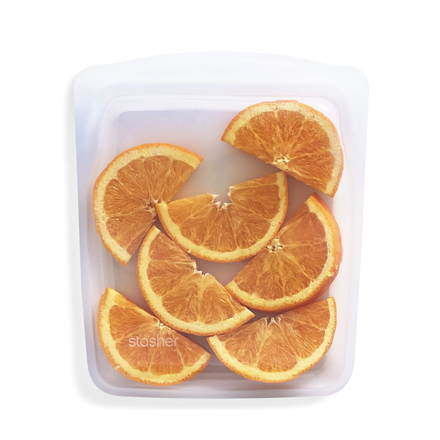 Stasher Silicone Reusable Storage Bag, Quart Bag, Reusable Freezer Bags, Microwave, Dishwasher, Oven Safe, Sous Vide, Eco Friendly, Lunch Container, Food-safe Silicone Snack Bags, 64 oz, Clear