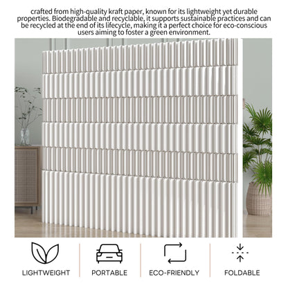 Folding Room Divider – Adjustable Privacy Screen Panel, Portable Freestanding Wall Partition for Home Office, Dorm, Studio & Exhibition(White)-20