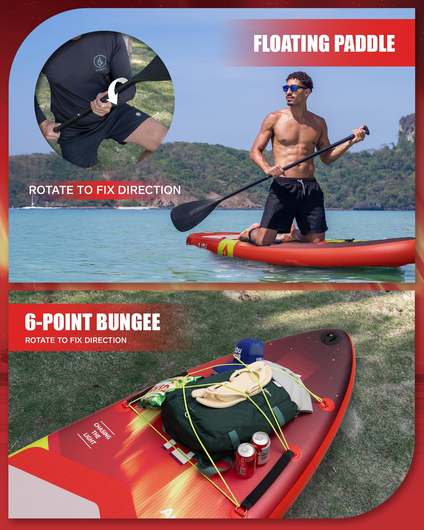 DAMA Stand Up Paddle Board, Stable Extra Wide All-Around Design for Beginners, 11'6" x 34" x 6", for 2+1 People and Pets, 450 lbs Capacity, Family Use on Lakes, Rivers and Coastal Waters