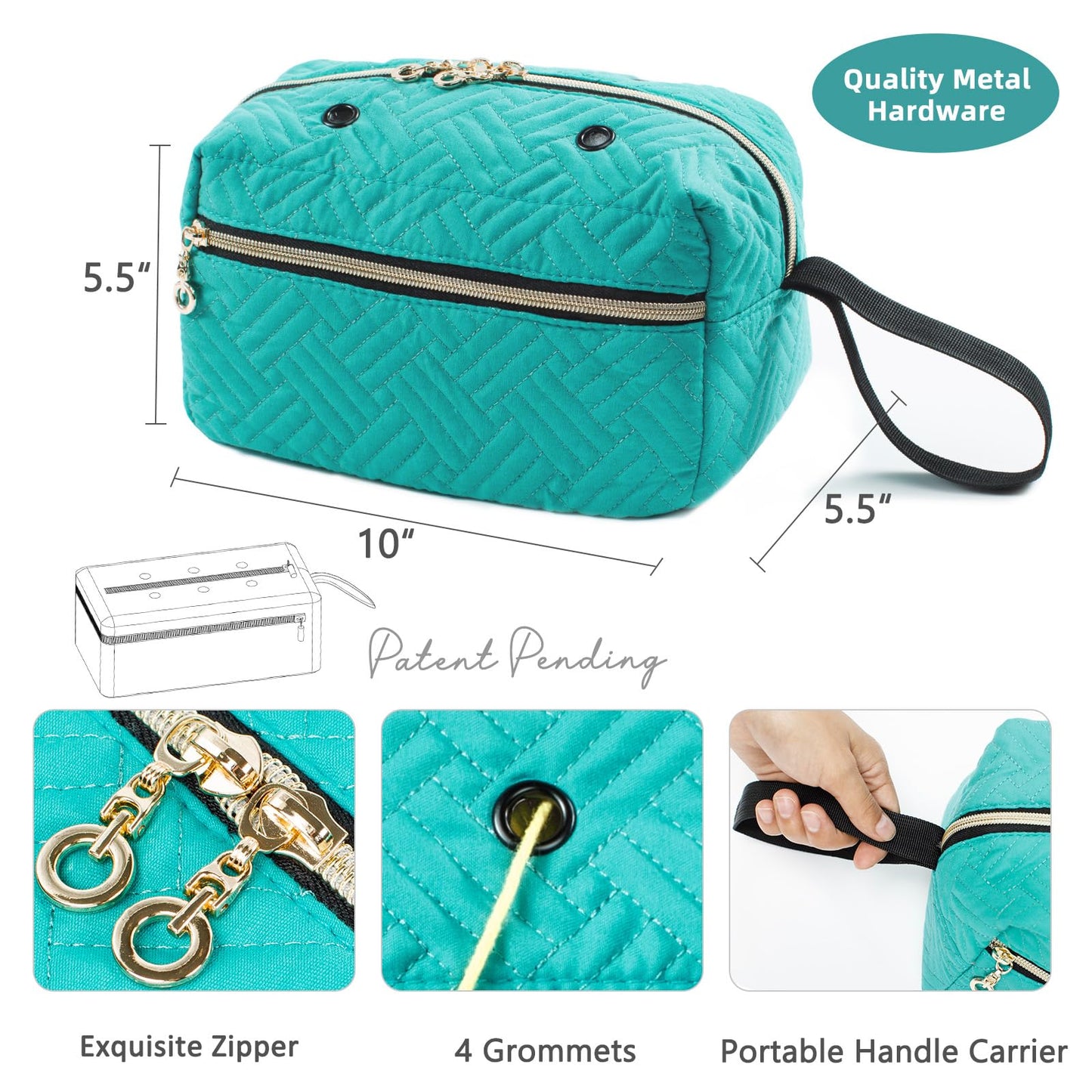 MYBAGZING Small Crochet Bag Organizer - Knitting Bag - Yarn Storage Organizer - Yarn Bag for Crocheting - Yarn Holder for Crochet Accessories, Knitting Needles, Crochet Hooks, Knitting Gifts