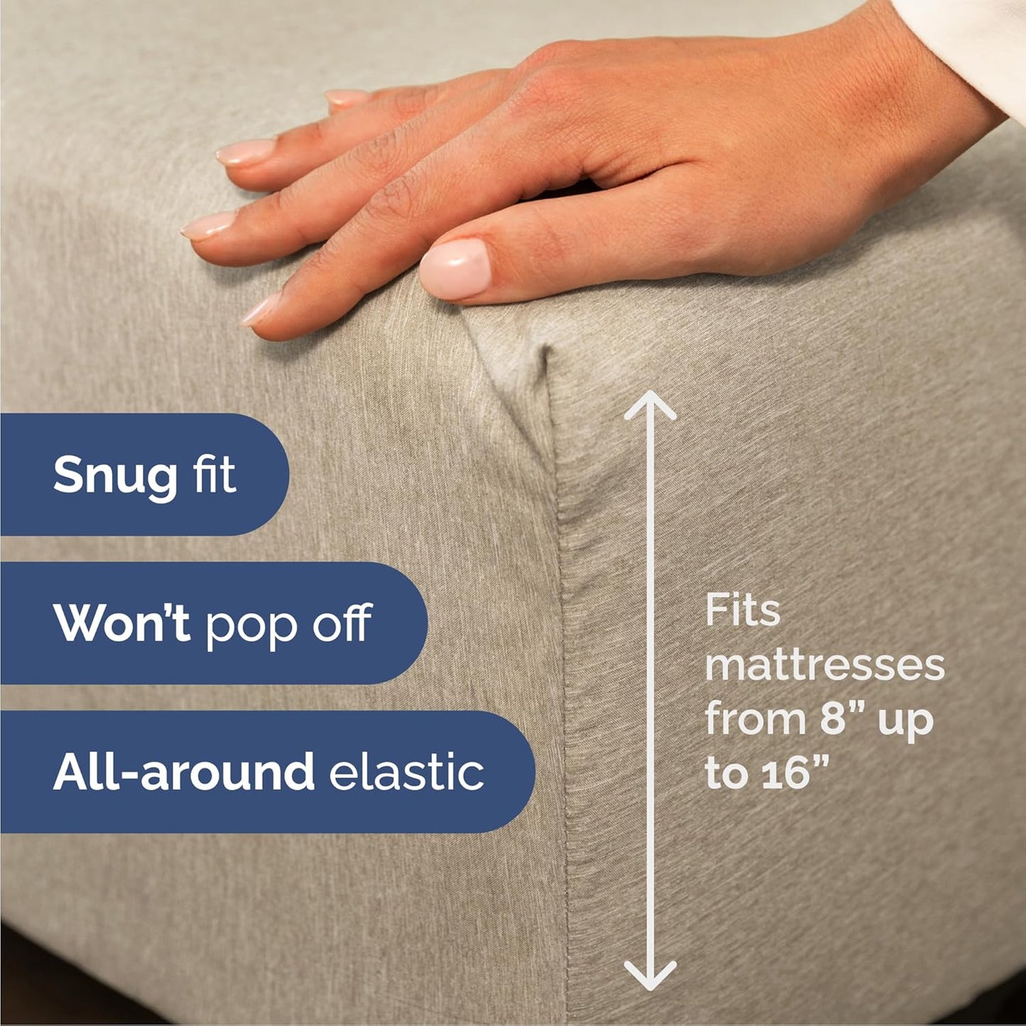 Skiennix Queen Size 4-Piece Sheet Set - Comfy Cooling Bed Sheets | Soft, Wrinkle-Free, Deep Pockets - Beige
