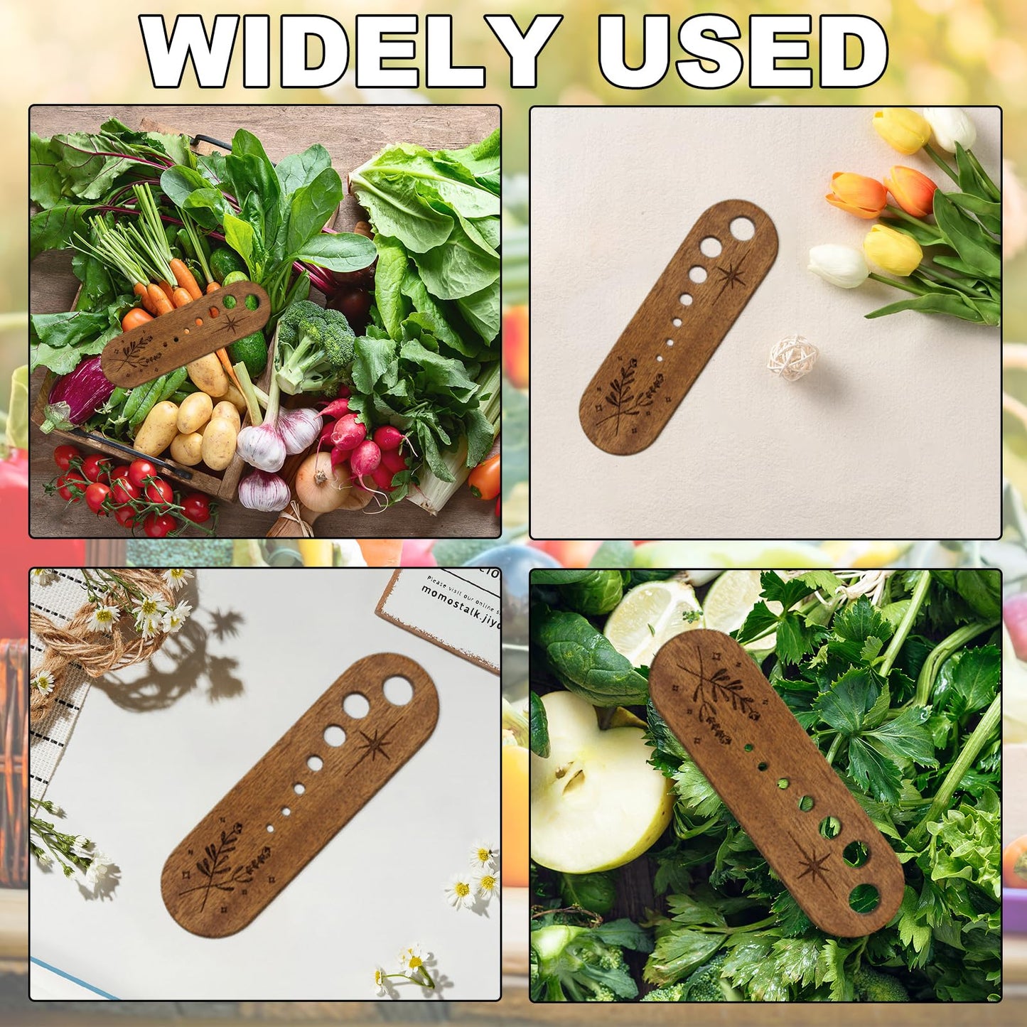 2Pcs Wooden Vegetable Leaf Separator, Pottery Herb Stripper Tool Supplies, Fun Kitchen Gadgets, Exquisite Herb Stripper Bowl Gifts for the Kitchen Suitable for Home Use & Chefs