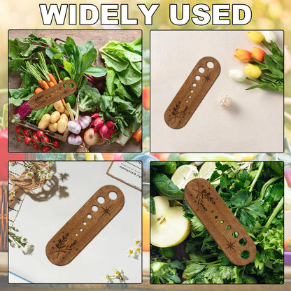 2Pcs Wooden Vegetable Leaf Separator, Pottery Herb Stripper Tool Supplies, Fun Kitchen Gadgets, Exquisite Herb Stripper Bowl Gifts for the Kitchen Suitable for Home Use & Chefs