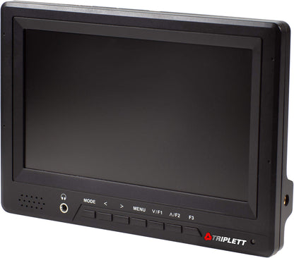 Triplett HDCM-4K Ultra-Compact 7-inch HD 4K Security Test Monitor with HDMI, Composite BNC-In/BNC-Out, and Component BNC